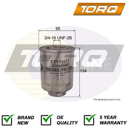 Fuel filter torq fits 5 - fuel, 6